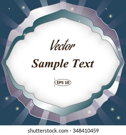 Frame for text , radial abstract background, vector illustration