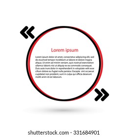 frame for text round. Text box vector