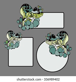 Frame for the text with a snail