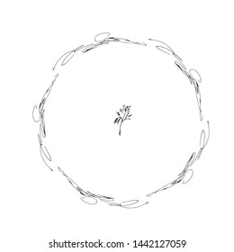 Frame for text. Spot, strokes, lines. Sketch. Vector illustration.