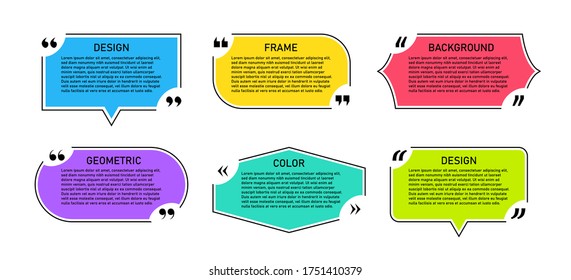 Frame For Text With Title. Background For Speech. Abstract Shape, Banner For Quote Or Message. Modern Geometric Box With Textbox And Border. Promo, Sale Poster. Design Template And Label. Vector.