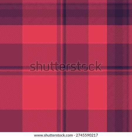 Frame textile pattern plaid, brazil background seamless vector. Skirt fabric tartan check texture in pink and red colors palette.