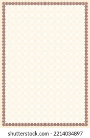 Frame with texture for an invitation or postcard. Frame with a background for a certificate.