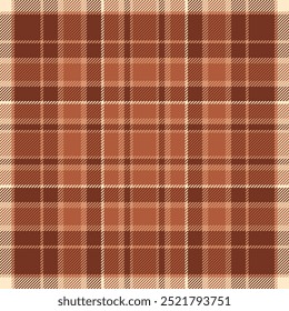 Frame texture seamless check, book fabric background pattern. Product tartan textile plaid vector in orange and red colors palette.