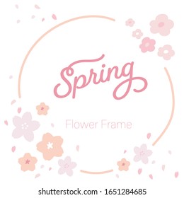 It is a frame that imaged spring. Vector image.