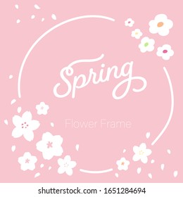 It is a frame that imaged spring. Vector image.