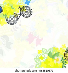 The frame that is made with yellow flower objects