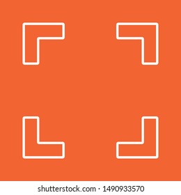 Frame, thin lines web and social media icon, stock vector illustration, EPS10.