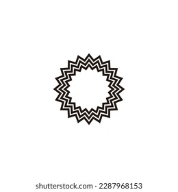 Frame, three lines geometric symbol simple logo vector