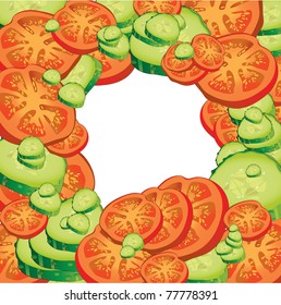 frame (tomatoes cucumbers)
