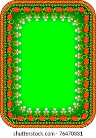 Frame in traditional Russian style in a vector