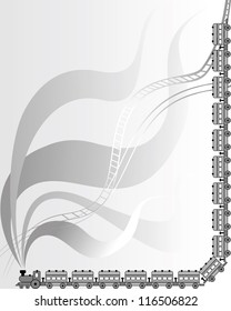 frame with train