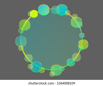 Frame transparent circles decorative