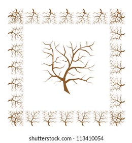 Frame from tree branches for your design