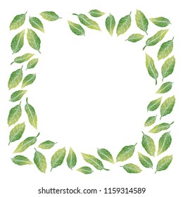 Frame of tree leaves.