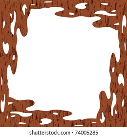 Frame with a tree structure on a white background