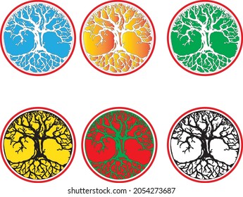Frame with tree. Suitable for laser cutting. Die cut card tree.