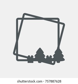 Frame tree vector illustration cut