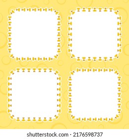 Frame with Trophy for banner, poster, and greeting card