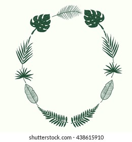 frame of a tropical leaf