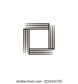 Frame, unique geometric symbol simple logo vector