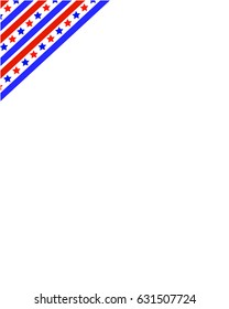 Frame with USA flag ribbon in the corner.
