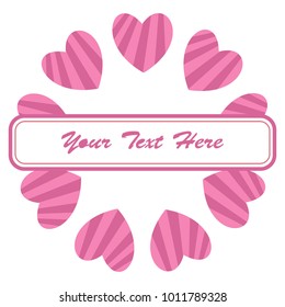Frame for Valentine's Day. Empty place for text. Red heart on a white background. Greeting poster for lovers, wedding, birthday.