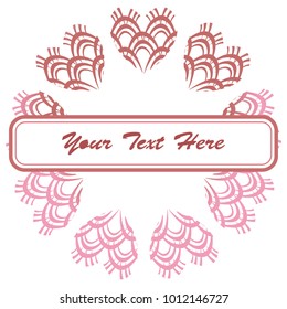 Frame for Valentine's Day. Empty place for text. Red heart on a white background. Greeting poster for lovers, wedding, birthday.

