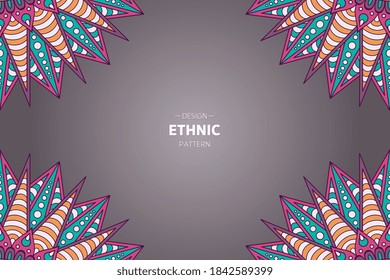 vector de cuadro con mandala abstracta