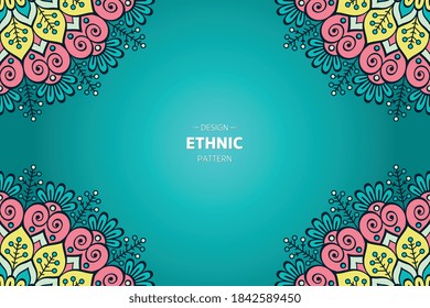 vector de cuadro con mandala abstracta