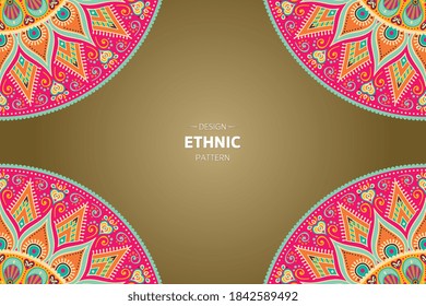 vector de cuadro con mandala abstracta