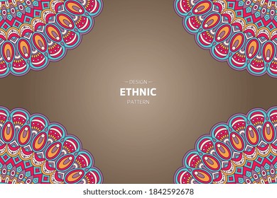 vector de cuadro con mandala abstracta