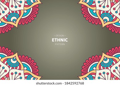 vector de cuadro con mandala abstracta