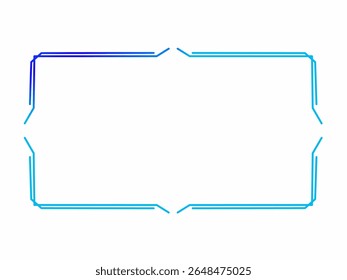 Frame vector in abstract tech style, colorful and sharp, ideal for UI elements, digital content, or futuristic design projects