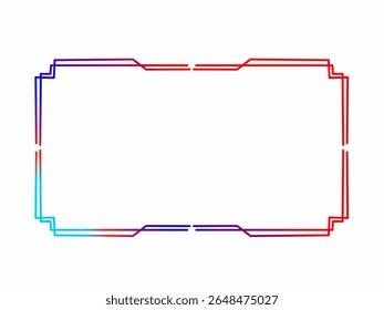 Frame vector in abstract tech style, colorful and sharp, ideal for UI elements, digital content, or futuristic design projects