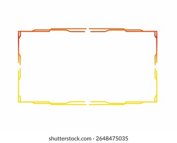 Frame vector in abstract tech style, colorful and sharp, ideal for UI elements, digital content, or futuristic design projects