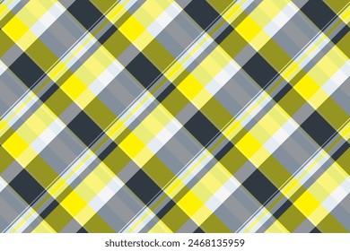 Cadre  contrôle d'arrière-plan Image vectorielle, toile de collection en tartan. texture motif de tissu de template harmonieux en jaune et pastel.