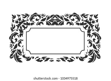 frame vector background victorian damask