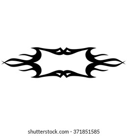 Frame vector black art design sketch pattern. Simple logo. Designer isolated abstract element on white background.