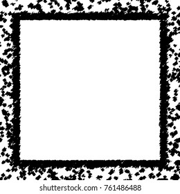 Frame vector black and white grunge