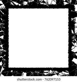 Frame vector black and white grunge