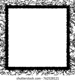 Frame vector black and white grunge