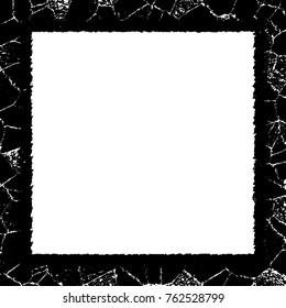 Frame vector black and white grunge