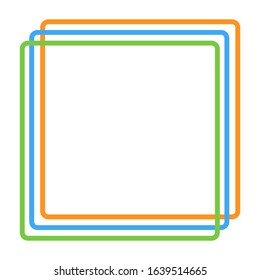 Frame vector. Blank border template. Flat modern line. Eps 10