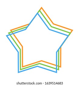 Frame vector. Blank border template. Flat modern line. Eps 10