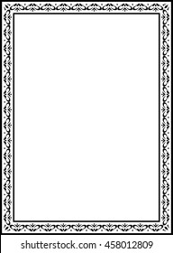 Frame vector border beautiful isolated