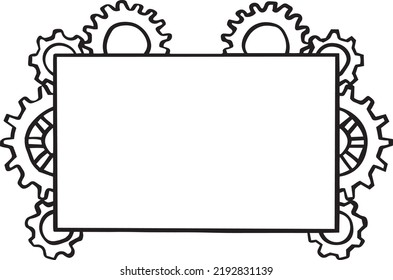Frame Vector Clip Art, Black and White