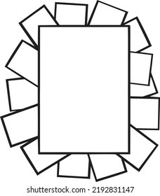 Frame Vector Clip Art, Black and White