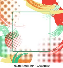 Frame with vector color patterns,modern graphic design elements,