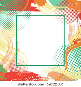 Frame with vector color patterns,modern graphic design elements,